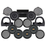 Hertz Stage 6 Plug & Play Amp and Speaker Package with Air-Cooled Lower Fairing Adapters For 2014-2019 Harley Davidson® Electra Glide Ultra with Factory or Existing SoundStream Reserve Radios
