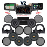 Hertz Stage 6 Plug & Play Amp and Speaker Package with Air-Cooled Lower Fairing Adapters and SoundStream Reserve V2 Radio For 2014-2019 Harley Davidson® Electra Glide Ultra