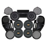 Hertz Stage 6 Plug & Play Amp and Speaker Package with Complete Lower Fairing Adapters For 2014-2023 Harley Davidson® Street Glide and Electra Glide with Factory or Existing SoundStream Reserve Radios