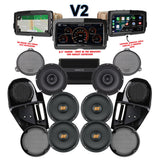 Hertz Stage 6 Plug & Play Amp and Speaker Package with Complete Lower Fairing Adapters and SoundStream Reserve V2 Radio For 2014-2023 Harley Davidson® Street Glide and Electra Glide