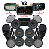 Hertz Stage 6 Plug & Play Amp and Speaker Package with Complete Lower Fairing Adapters and SoundStream Reserve V2 Radio For 2015-2023 Harley Davidson® Road Glide