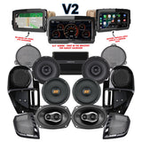 Hertz Stage 6 Plug & Play Amp and Speaker Package with Complete Lower Fairing Adapters and SoundStream Reserve V2 Radio For 2014-2023 Harley Davidson® Street Glide and Electra Glide