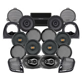 Hertz Stage 8 Plug & Play Amp and Speaker Package with Air-Cooled Lower Fairing Adapters For 2014-2019 Harley Davidson® Electra Glide Ultra with Factory or Existing SoundStream Reserve Radios