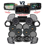 Hertz Stage 8 Plug & Play Amp and Speaker Package with Liquid-Cooled Lower Fairing Adapters and SoundStream Reserve V2 Radio For 2015-2024 Harley Davidson® Road Glide Ultra / Limited