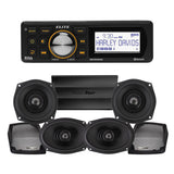 Precision Power Stage 4 Plug & Play Amp And Speaker Package With Boss Elite BEHDIN98 Radio For 1998-2013 Harley Davidson® Street Glide, Electra Glide, And Ultra