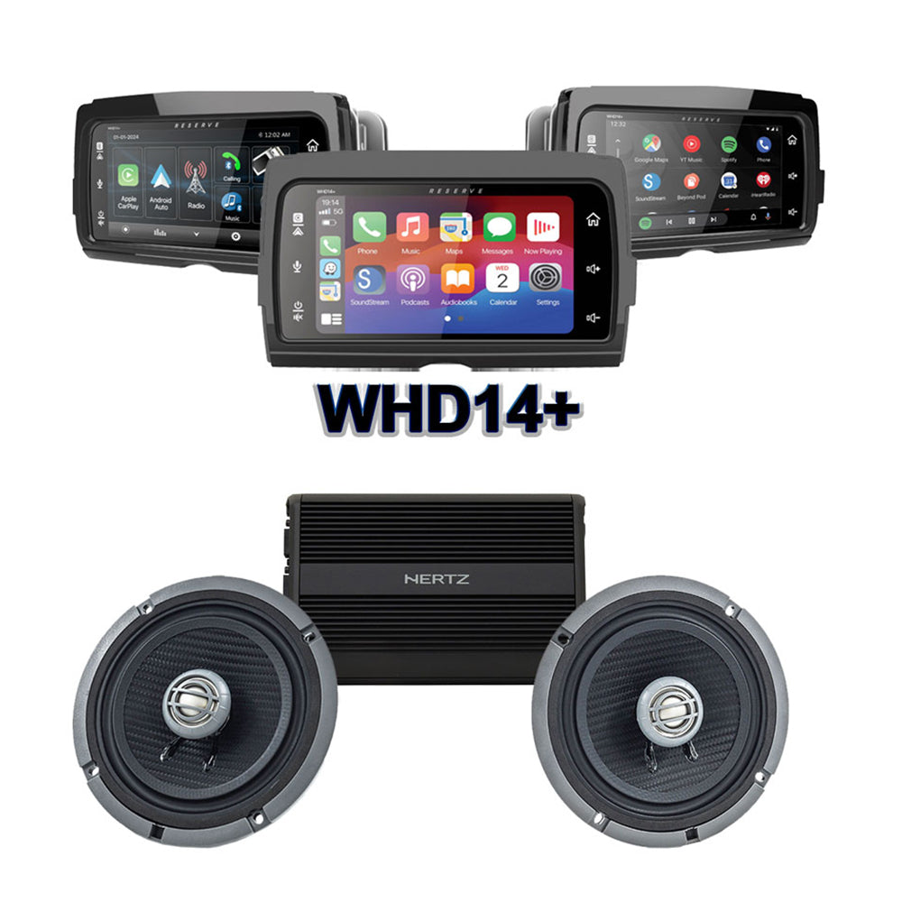 Kenwood Stage 2 Plug & Play Amp and Speaker Package With Soundstream Reserve WHD14+ Radio For 2015-2023 Harley Davidson® Road Glide
