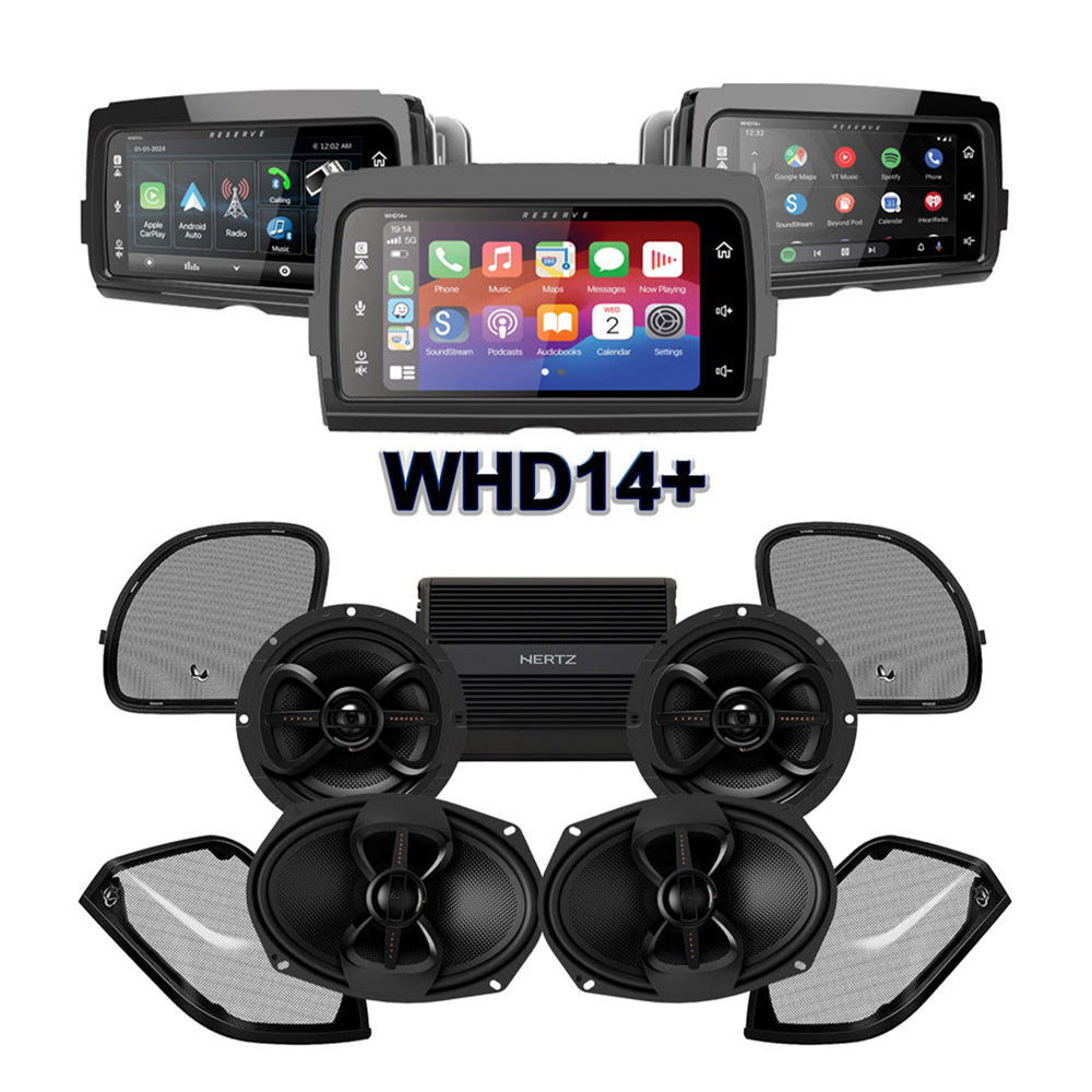 Infinity Stage 4 Plug & Play Amp And Speaker Package With Soundstream Reserve WHD14+ Radio For 2015-2023 Harley Davidson® Road Glide
