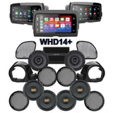 Hertz Stage 6 Plug & Play Amp and Speaker Package with Liquid-Cooled Lower Fairing Adapters and SoundStream Reserve WHD14+ Radio For 2015-2024 Harley Davidson® Road Glide Ultra / Limited
