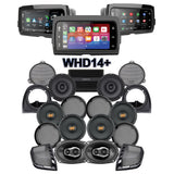 Hertz Stage 8 Plug & Play Amp and Speaker Package with Air-Cooled Lower Fairing Adapters and SoundStream Reserve WHD14+ Radio For 2014-2019 Harley Davidson® Electra Glide Ultra