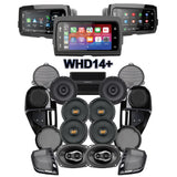 Hertz Stage 8 Plug & Play Amp and Speaker Package with Complete Lower Fairing Adapters and SoundStream Reserve WHD14+ Radio For 2014-2023 Harley Davidson® Street Glide and Electra Glide