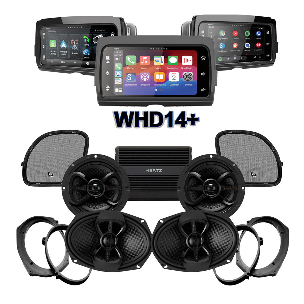 Infinity Stage 4 Plug & Play Amp And Speaker Package With Soundstream Reserve WHD14+ Radio For 2015-2021 Harley Davidson® CVO Road Glide