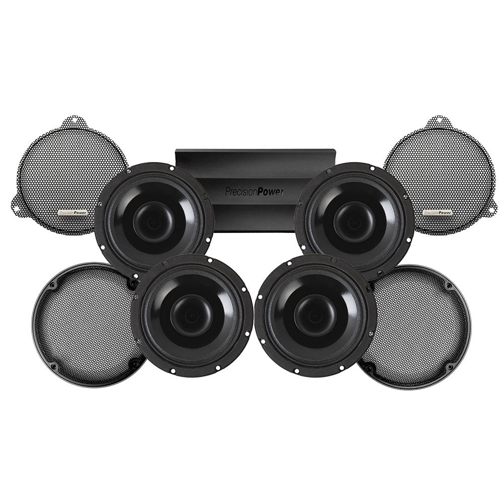 Precision Power HT Stage 4 Plug & Play Amp and Speaker Package For 2014-2025 Harley Davidson® Ultra Classic, Ultra Limited, and Tri Glide with Factory or Existing SoundStream Reserve Radios
