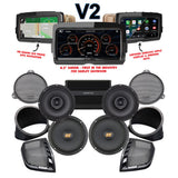 Hertz Stage 4 Plug & Play Amp And Rear 8” Speaker Package + Adapters With Soundstream Reserve V2 Radio For 2014-2023 Harley Davidson® Street Glide, Electra Glide, And Ultra