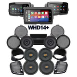 Hertz Stage 6 Plug & Play Amp and Rear 8" Speaker Package + Adapters with SoundStream Reserve WHD14+ For 2014-2025 Harley Davidson® Electra Glide Ultra & Ultra Limited