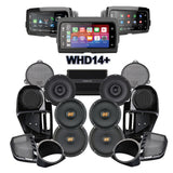 Hertz Stage 6 Plug & Play Amp and Rear 8" Speaker Package + Adapters with Complete Lower Fairing Adapters and SoundStream Reserve WHD14+ Radio For 2014-2023 Harley Davidson® Street Glide and Electra Glide