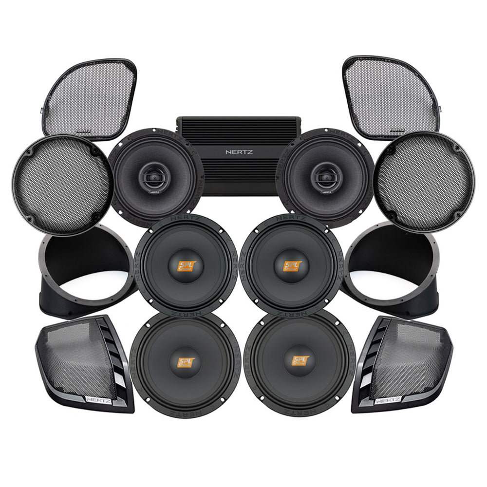 Hertz Stage 6 Plug & Play Amp and Speaker Package For 2015-2023 Harley Davidson® Road Glide with Factory or Existing SoundStream Reserve Radios