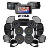 Hertz Stage 6 Plug & Play Amp and Rear 8" Speaker Package + Adapters with Complete Lower Fairing Adapters and SoundStream Reserve WHD14+ Radio For 2015-2023 Harley Davidson® Road Glide