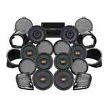 Hertz Stage 8 Plug & Play Amp and Rear 8" Speaker Package + Adapters with Liquid-Cooled Lower Fairing Adapters For 2014-2024 Harley Davidson® Ultra Limited with Factory or Existing SoundStream Reserve Radios