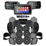 Hertz Stage 8 Plug & Play Amp and Rear 8" Speaker Package + Adapters with Complete Lower Fairing Adapters and SoundStream Reserve WHD14+ Radio For 2014-2023 Harley Davidson® Street Glide and Electra Glide
