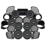 Hertz Stage 8 Plug & Play Amp and Rear 8" Speaker Package + Adapters with Liquid-Cooled Lower Fairing Adapters For 2015-2024 Harley Davidson® Road Glide Ultra / Limited with Factory or Existing SoundStream Reserve Radios