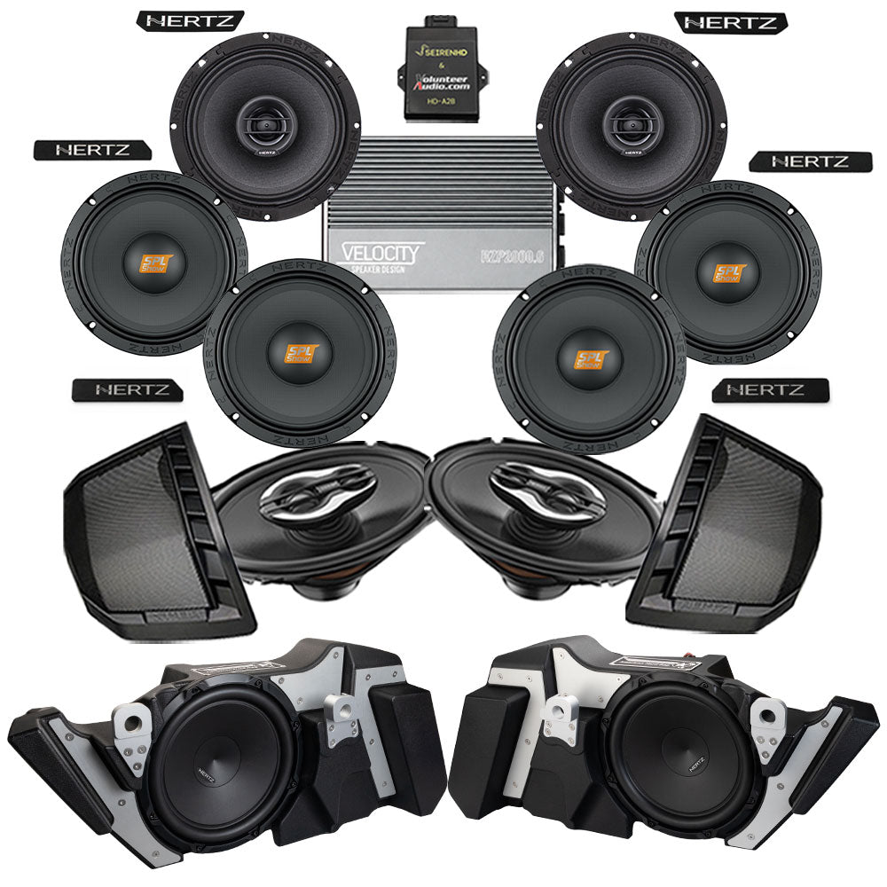 Hertz A2B Stage 8 Ultimate Plug & Play Amp And Speaker Package with Modular Subwoofer Kit For 2026 Harley Davidson® Road Glide Limited Motorcycles
