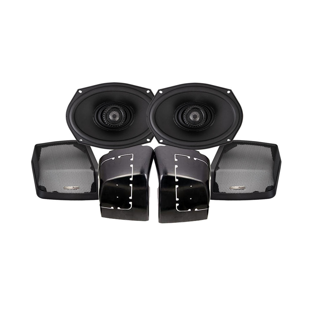Precision Power MAS.694 6×9″ Speakers + Precision Power HD13.SBS Cut Kit For 1998-2013 Harley Davidson® Touring Models