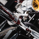 Custom Dynamics ProBeam® Auxiliary LED Halo Fog Lamps with Engine Guard Mounting Brackets for 2023-2025 Harley-Davidson® CVO Touring Motorcycles