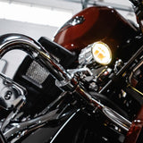 Custom Dynamics ProBeam® Auxiliary LED Halo Fog Lamps with Engine Guard Mounting Brackets for 2023-2025 Harley-Davidson® CVO Touring Motorcycles