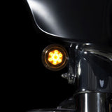 Custom Dynamics PB-AW-1157 PROBEAM Amber/White Front LED Bullet Turn Signals for 2014-2023 Harley Davidson® Street Glide and Road Glide Motorcycles ( 20201602 )