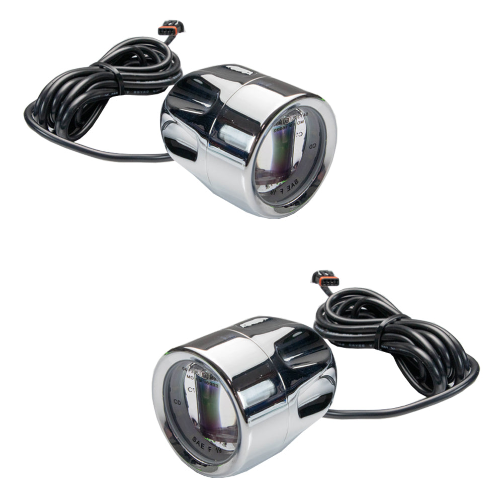 Custom Dynamics ProBeam® Auxiliary LED Halo Fog Lamps for 2023-2024 CVO Harley-Davidson Touring Motorcycles