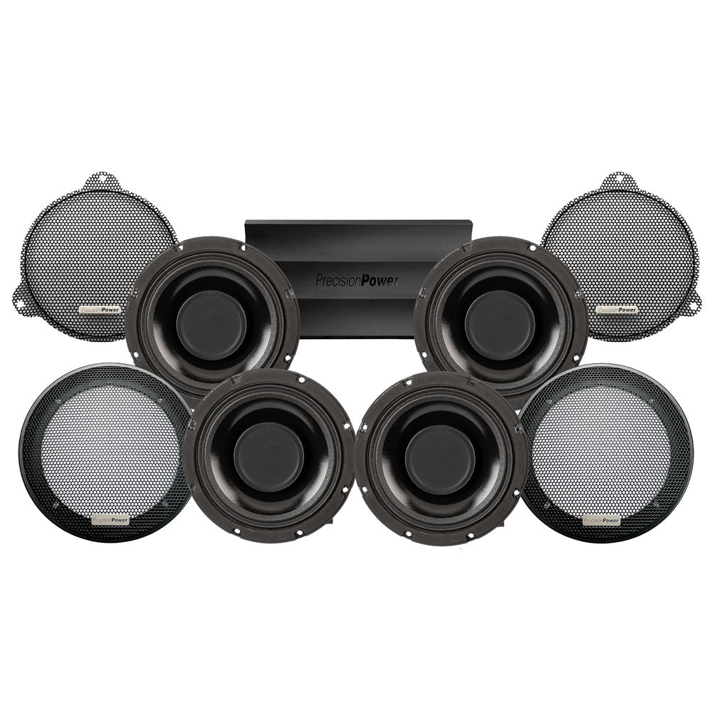 Precision Power HTW Stage 4 Plug & Play Amp and Speaker Package For 2014-2023 Harley Davidson® Street Glide and Electra Glide with Factory or Existing SoundStream Reserve Radios