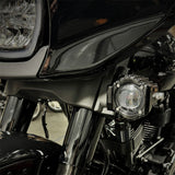 Custom Dynamics Wind Deflector Mount With Shark Demon Fog Lights  for 2023-2025 Harley Davidson® CVO and Base Model Street Glide Motorcycles