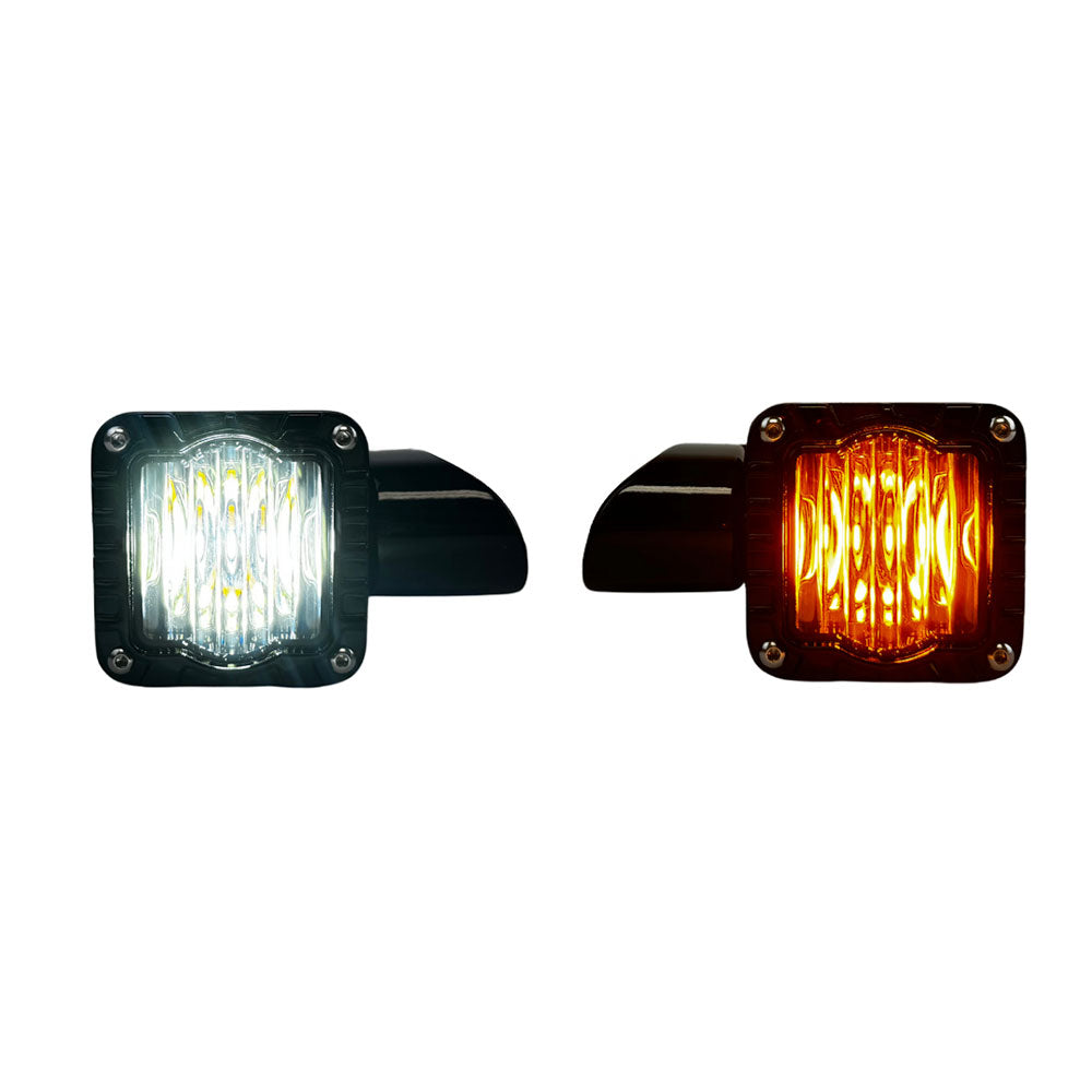 Custom Dynamics Shark Demon LED Front Turn Signals for 2015-2023 Harley Davidson® Road Glide Motorcycles