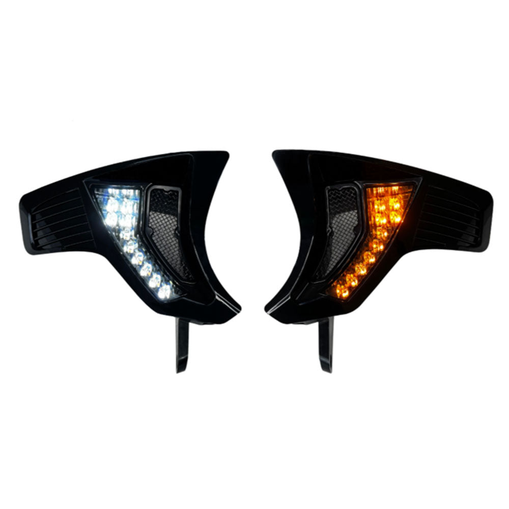 Custom Dynamics Front Turn Signal Vent Upgrades for Shark Demon® Headlight Kits for 2023-2026 Harley Davdison® Road Glides
