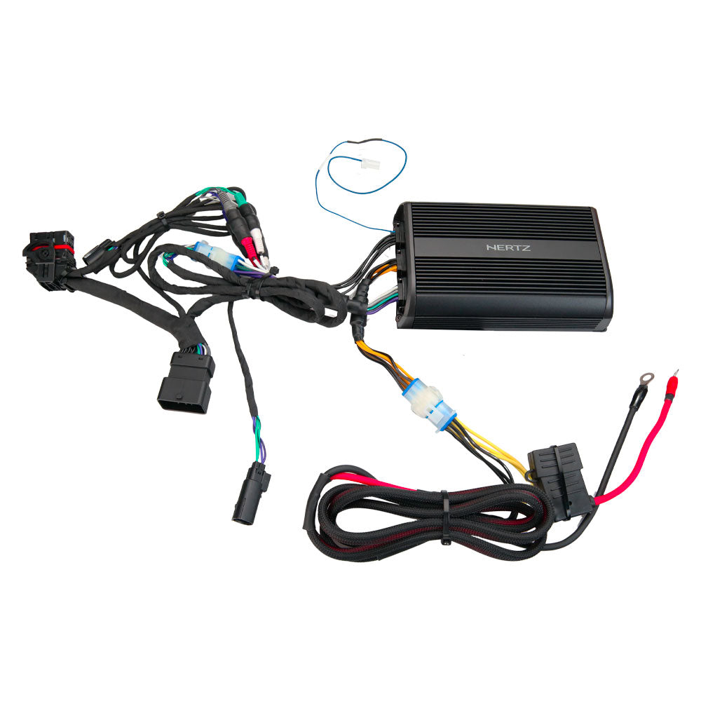 Hertz SP4.900 1000W RMS 2000W Peak Advanced Class D Amplifier With Plug & Play Wiring for Select 2014-2025 Harley Davidson Motorcycles ( SP4900 )