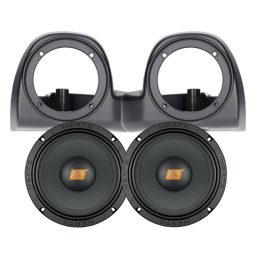 Hertz 6.5″ SV165NEO Speakers + Metra BC-HDLFPP Air Cooled Lower Fairing Pods For 2014-2023 Harley Davidson® Motorcycle Packages