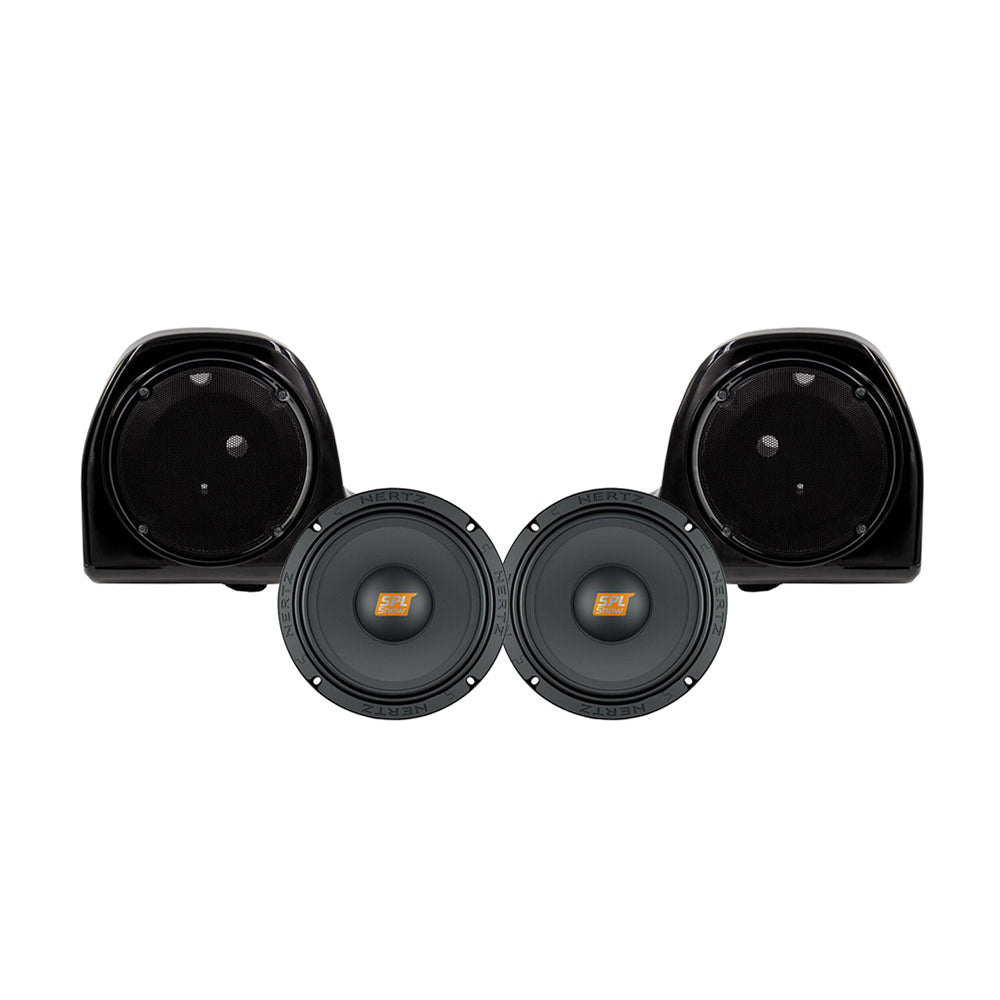 Hertz SV165NEO 6.5″ Coaxial Speakers + Metra BC-HDLPS-1 Lower Fairing Speaker Pods For 1983-2013 Harley Davidson®