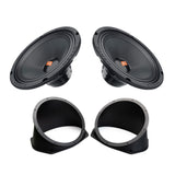 Hertz 8″ SV200NEO Speakers + IP-6×9-8 Speaker Adapters For 2014-2023 Harley Davidson® Touring Motorcycles