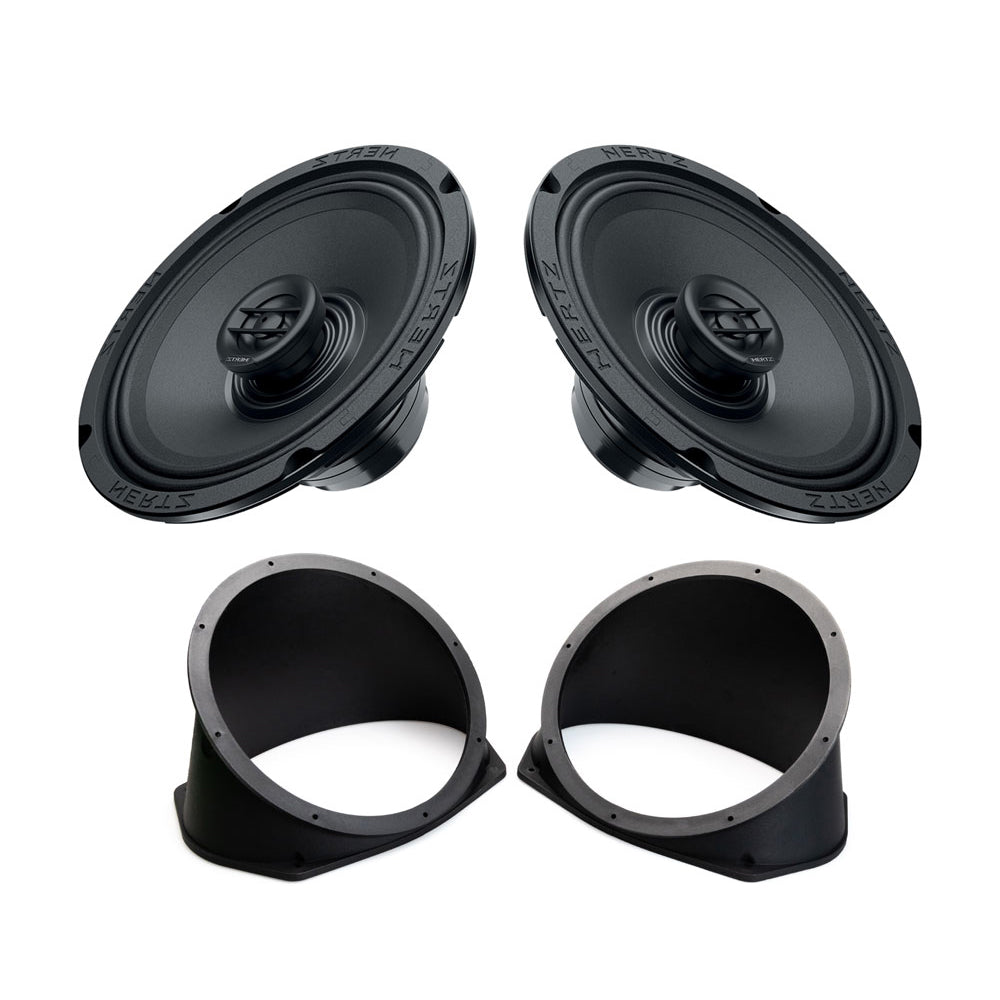 Hertz 8″ SX200NEO Speakers + IP-6×9-8 Speaker Adapters For 2014-2023 Harley Davidson® Touring Motorcycles